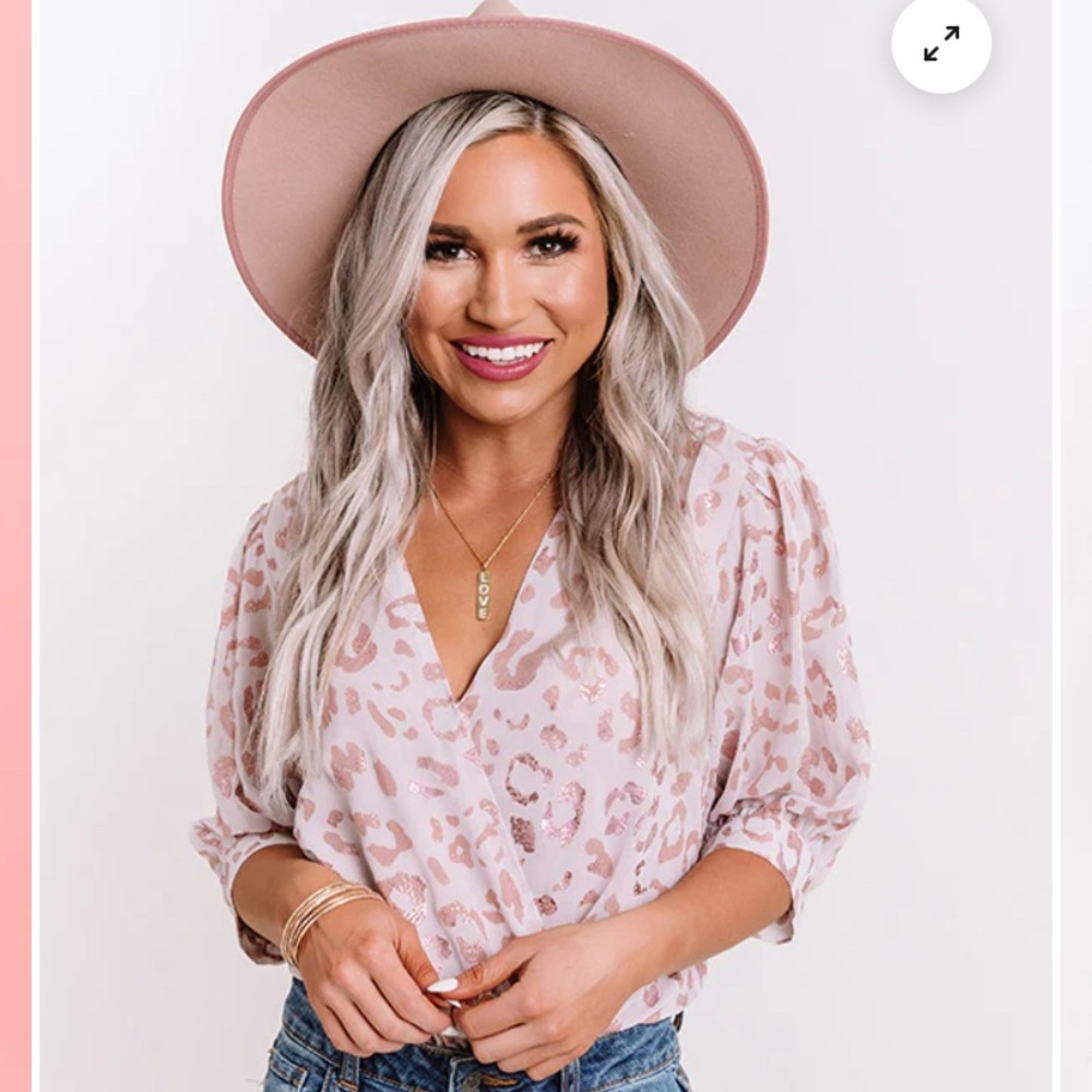 SPOTLIGHT SPECTACLE LEOPARD BODYSUIT IN BLUSH